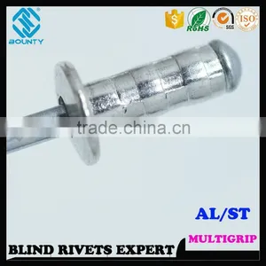 HIGH QUALITY FACTORY DOME HEAD ALU/ST MULTI-GRIP POP RIVETS thumbnail-6