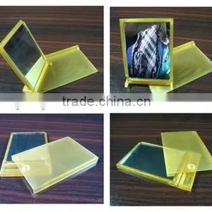 Cheap Makeup Mirror Plastic / Promotion Pocket Size Mirror Square / Fashion Plasitc Sliding Pocket Mirror thumbnail-4