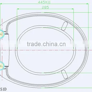Urea Toilet Seat Cover With Soft Close Function Suitable for EU WC Pans thumbnail-4