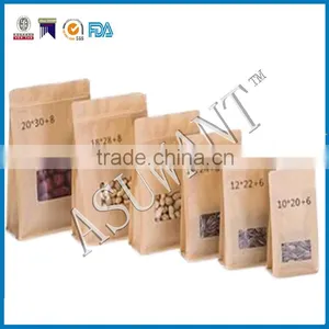 Asuwant Custom Make Paper Stand up Pouch Zipper 70g With Clear Window 1kg Wheat Flour Bag thumbnail-3