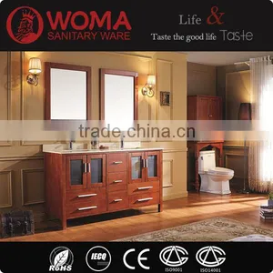 Waterproof Solid Wooden Bathroom Cabinet With Classic Style thumbnail-1