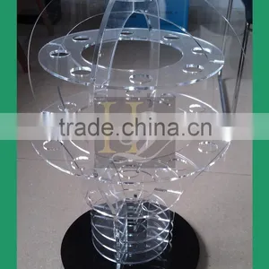 Super Upmarket Clear Cosmetic Display/ Rotating Flower Basket Shaped Acrylic Display thumbnail-2