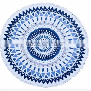 High Quality 100% Cotton Printing Round Beach Towels thumbnail-1