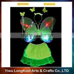 New Arrival Hot Sale Light up Fairy Wings Set Party Led Belly Dance Wings thumbnail-5