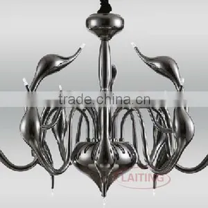 Gold Luxuxry Swan Iron Chandelier for Hotels thumbnail-5