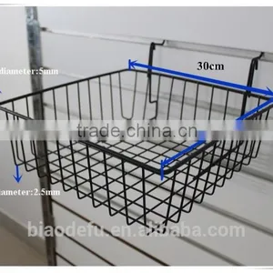 Slatwall Metal Hanging Wire Mesh Basket thumbnail-2