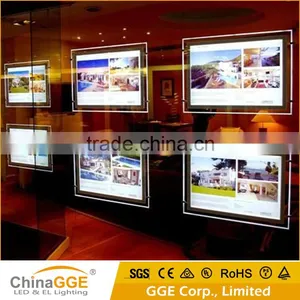 Slim Backlight LED Frame Acrylic Light Panel Real Estate Agents Window Display thumbnail-3