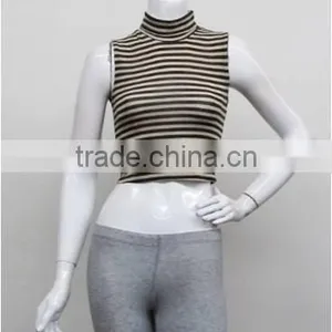 Latest Model High Neck Designs for Ladies Latest Model Tops Sexy Women White Tight thumbnail-5