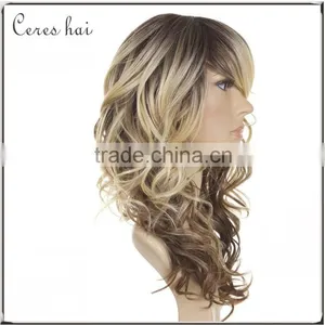 Blonde Long Curly Human Hair Wig 100% Remy Brazilian Virgin Hair Full Lace Wig Quality Choice thumbnail-1