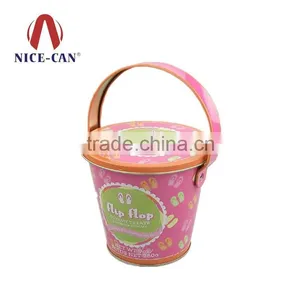 Promotional Easter Tin Bucket With Handle and Lid thumbnail-1