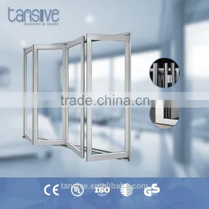 Double Glazed Soundproof Aluminum Glass Bifold/folding Door thumbnail-1