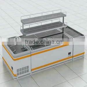 Commercial Display Chest Freezer Fridge Commercial Freezer Curved Freezer Island Freezer thumbnail-1