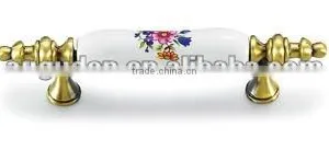 Antique Style White Ceramic Drawer Pulls in High Quality thumbnail-1