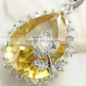 925 Sterling Silver Jewelry With Yellow Topaz thumbnail-1