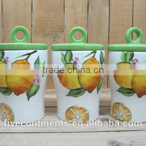 Colorful Ceraimic Kicthen Canister Set, Tea/coffee/sugar Jar thumbnail-1