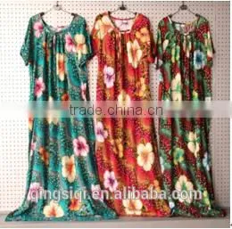 Fashion Short Sleeve Arab Lady Long Gown thumbnail-3