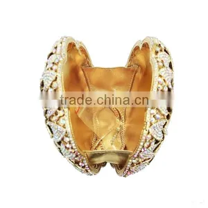 New Design Sunflower Pattern Hard Box Crystal Stone Evening Bag Evening Clutches (88165A-AB) thumbnail-6