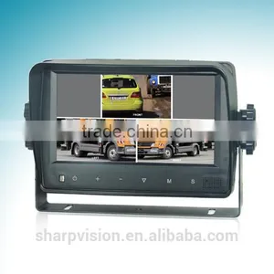 7 Inch LCD Quad VGA Vehicle Monitor With Touch Screen & Touch Buttons thumbnail-1