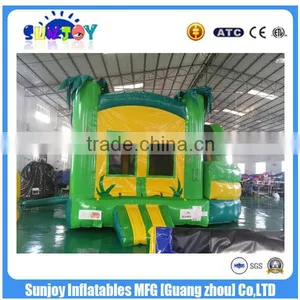 Selling Popular Mini Green Combo Inflatable Combo Bouncer for Children thumbnail-1