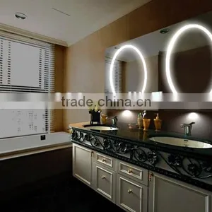 Smart Touch High Quality Led Illuminated Bathroom Wall Mirror With Defogger Pad and Led Backlights thumbnail-2