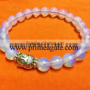 Opalite Buddha Bracelet for Sale | Healing Crystals INDIA thumbnail-1