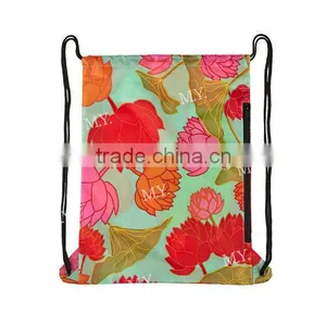 2016 Eco Friendly Promotional Bags 210D Polyester Solod Color With Printing Drawstring Bags thumbnail-4