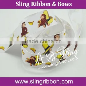 2015 New Design Monkey Printed Grosgrain Ribbon Wholesale thumbnail-1