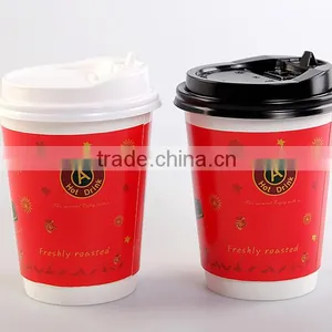 Best Seller Fancy Tea Cups Double Wall Black Paper Coffee Cup thumbnail-1