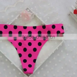 Black Dotted Pink Basic Bra thumbnail-2