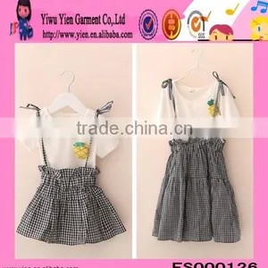 Cotton Shirt Dress Two Piece Dress Sets Summer Hot Two Piece Dress Sets thumbnail-1
