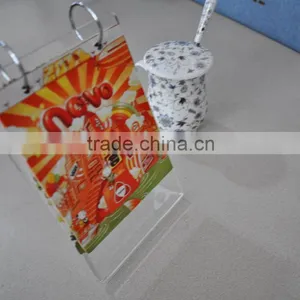High Quality Clear Acrylic L Shape Calendar Dislay Holder With Photo Frame Wholesale thumbnail-2