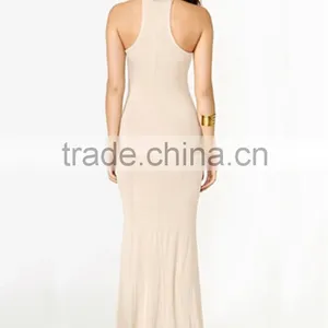 Plain Dye Slim Fit Elegant I Shape off Shoulder Long Evening Dress thumbnail-3