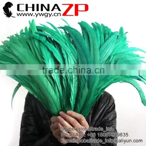 Leading Supplier CHINAZP Bulk Sale High Quality Colored Green Chicken Fully Dyed Roosters Feathers thumbnail-1
