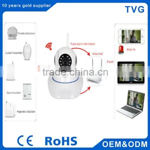 Wireless Home Alarm System Wifi ip Camera With Linkage Alarm System thumbnail-1