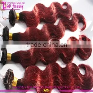 2016 Fashion 3 Bundles Red Brazilian Hair Weave Wholesale Cheap Colored Brazilian Hair Weave thumbnail-1