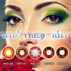 Wholesale Halloween Color Contact Lens /Vampire NARUTO Red Colored Crazy Contact Lens thumbnail-1