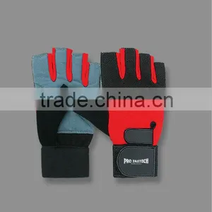 Synthetic Leather Wrist Wrap Gloves thumbnail-1