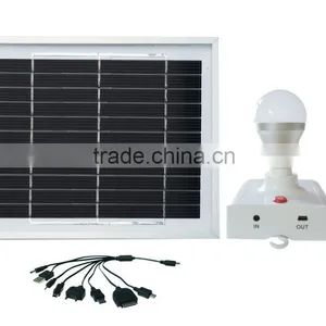 Portable Solar Led Light With 3w E27 Led Lamp /cheap Solar Lighting Kit Charged by Sun thumbnail-1