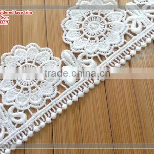 Milk Silk Embroidered 5cm Lace Trim thumbnail-2