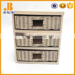 Rattan White Storage Cabinet thumbnail-4