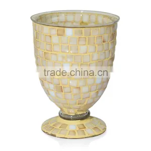 Beautiful Mosaic Glass Flower Vase.Mosaic Flower Vase Glass Vase thumbnail-1