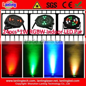 24pcs*1W RGBW Plastic Indoor LED Par Light thumbnail-1