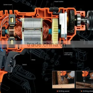HOT SALES ELECTRICITY POWER SOURCE TOOLS ELECTRIC DRILL 13MM 810W IMPACT DRILL MACHINE thumbnail-3