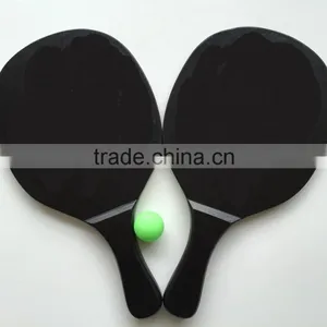 40*22*1.2cm Oiled Wood Beach Racket Set Game thumbnail-1