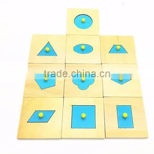 Kids Wooden Toy Montessori Geometry Puzzle thumbnail-3