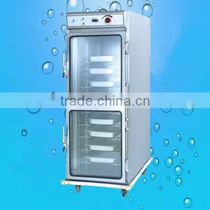 Commercial Glass Door Mobile Food Warmer Cart / Electric Food Warm Cart / Food Warmer Cabinet thumbnail-1
