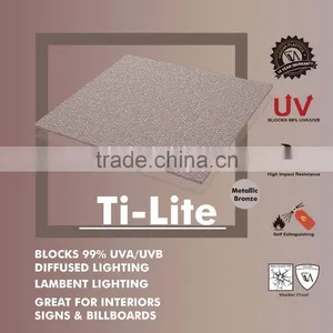 Opaque Lower Temp Plastic Polycarbonate Embossed Sheet (Ti-Lite Metallic Bronze Solid Embossed) thumbnail-1