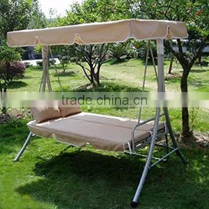 3 Person Outdoor Garden Patio Swing Bed Canopy Chair With Pillow thumbnail-1