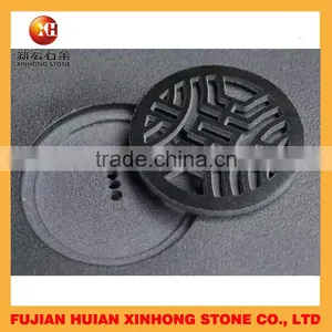Chinese Round Black Tea Tray From Stone thumbnail-5