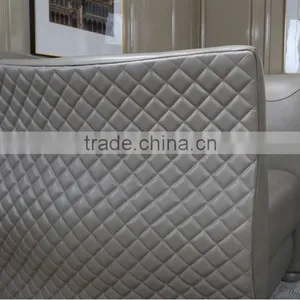 Grey Color Genuine Leather Tufted Sofa Set, Special Design Modern Living Room Leather Sofa(MOQ=1 SET) thumbnail-4
